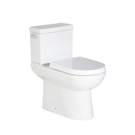 Proflo Pyne 1.28 gpf Elongated Two Piece Toilet in White PROPFPYC312SHEWH